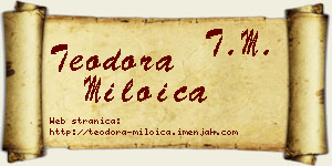 Teodora Miloica vizit kartica